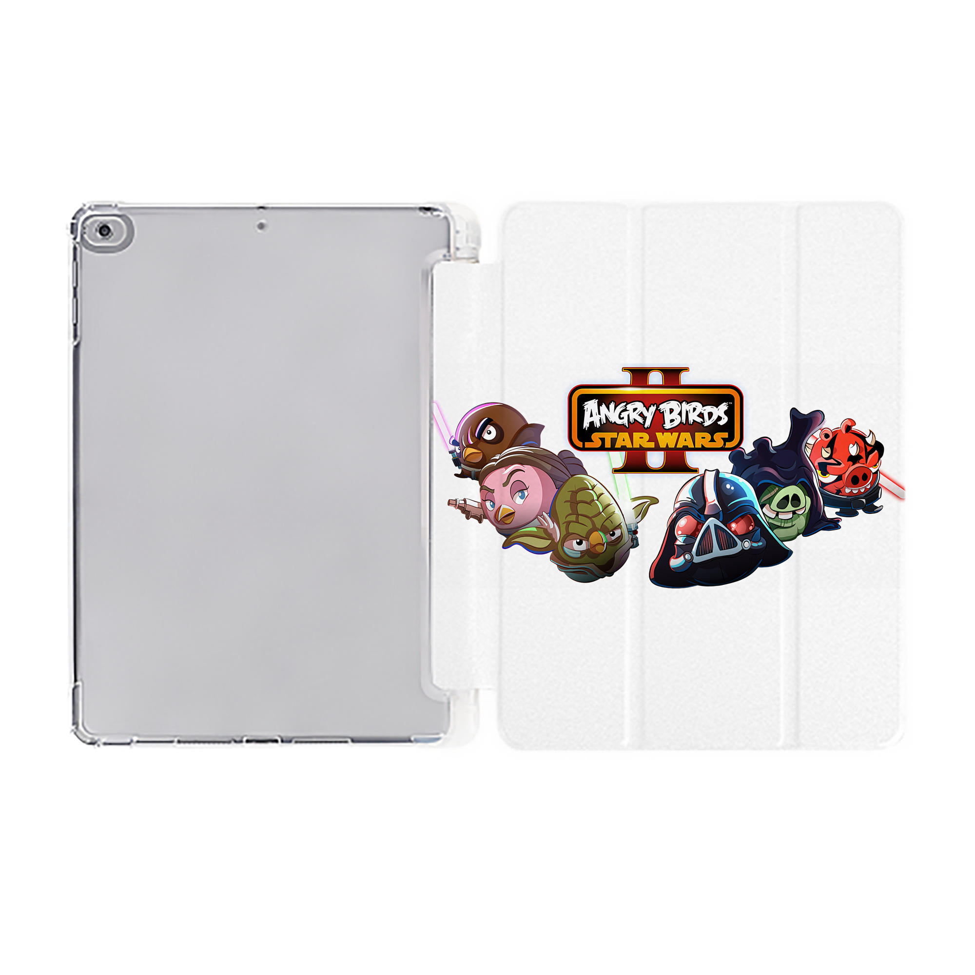 （画像用） Angry Birds アングリーバード IPad ケース ペン収納付き 三つ折りスタンド PUレザー×シリコン 対応機種9.5/10.5/10.9インチ